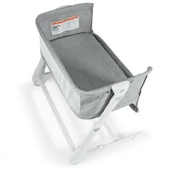 Gray Adjustable Baby Height Bassinet with Washable Mattress and Wheels by Boyel Living -MODWAY store gray boyel living cribs hysn 5379gr c3 1000