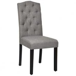 Gray 2-Piece Tufted Upholstered Dining Chairs by Boyel Living -MODWAY store gray boyel living dining chairs hysn 65994gr 2 c3 1000