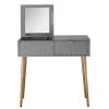 32 in. Gray Dressing Vanity with Mirror by Boyel Living