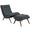 Ramp Gray Upholstered Fabric Lounge Chair Set by MODWAY -MODWAY store gray modway accent chairs eei 2143 gry 64 1000