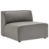 Mingle 34.5 in. Gray Faux Leather 1-Seat Armless Chair Sofa by MODWAY 2 Mingle 34.5 in. Gray Faux Leather 1-Seat Armless Chair Sofa by MODWAY -MODWAY store gray modway accent chairs eei 4623 gry 64 1000