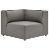Mingle 37 in. Gray Faux Leather 1-Seat Corner Chair Sofa by MODWAY 1 Mingle 37 in. Gray Faux Leather 1-Seat Corner Chair Sofa by MODWAY -MODWAY store gray modway accent chairs eei 4625 gry 64 1000