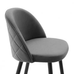 Cordial 36.5 in. Gray Low Back Counter Stool Counter Stool with Velvet Seat (Set of 2) by MODWAY -MODWAY store gray modway bar stools eei 4529 gry fa 1000