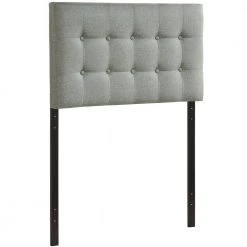 Emily Gray Twin Upholstered Fabric Headboard by MODWAY -MODWAY store gray modway headboards mod 5176 gry 4f 1000