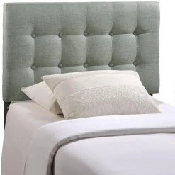 Emily Gray Twin Upholstered Fabric Headboard by MODWAY -MODWAY store gray modway headboards mod 5176 gry 76 1000