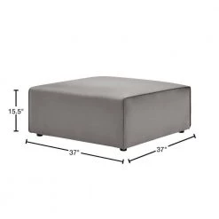 Mingle 37 in. Gray Faux Leather Ottoman by MODWAY 12 Mingle 37 in. Gray Faux Leather Ottoman by MODWAY -MODWAY store gray modway ottomans eei 4624 gry 40 1000
