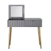 32 in. Gray with Mirror High Gloss Painting Dressing Vanity by Boyel Living -MODWAY store gray with mirror boyel living furniture parts drt 1472w m gy 64 1000