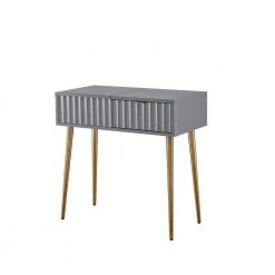 32 in. Gray with Mirror High Gloss Painting Dressing Vanity by Boyel Living -MODWAY store gray with mirror boyel living furniture parts drt 1472w m gy c3 1000