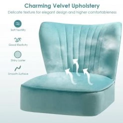 Modern Accent Armless Chair Modern Velvet Fabric Leisure Chair in Green by Boyel Living -MODWAY store green boyel living living room sets hysn 66637gn 4f 1000