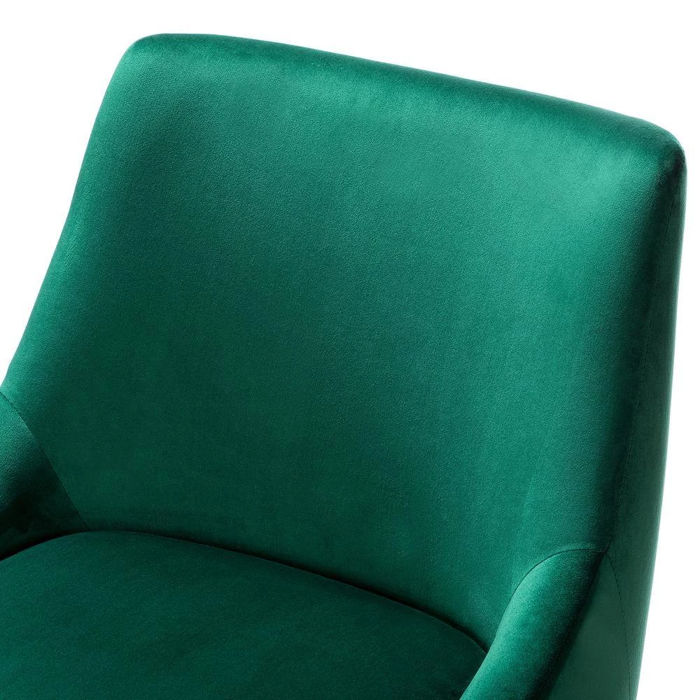 Modern Mid-Back Green Tufted Velvet Fabric Computer Desk Chair Swivel Adjustable Task Chair with Soft Seat by Boyel Living 7 Modern Mid-Back Green Tufted Velvet Fabric Computer Desk Chair Swivel Adjustable Task Chair with Soft Seat by Boyel Living - Image 5