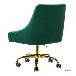 Modern Mid-Back Green Tufted Velvet Fabric Computer Desk Chair Swivel Adjustable Task Chair with Soft Seat by Boyel Living 13 Modern Mid-Back Green Tufted Velvet Fabric Computer Desk Chair Swivel Adjustable Task Chair with Soft Seat by Boyel Living -MODWAY store green boyel living task chairs jxy ofm0006 gn 4f 1000