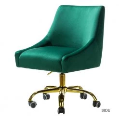 Modern Mid-Back Green Tufted Velvet Fabric Computer Desk Chair Swivel Adjustable Task Chair with Soft Seat by Boyel Living 12 Modern Mid-Back Green Tufted Velvet Fabric Computer Desk Chair Swivel Adjustable Task Chair with Soft Seat by Boyel Living -MODWAY store green boyel living task chairs jxy ofm0006 gn c3 1000
