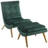 Ramp Green Upholstered Performance Velvet Lounge Chair and Ottoman Set by MODWAY 2 Ramp Green Upholstered Performance Velvet Lounge Chair and Ottoman Set by MODWAY -MODWAY store green modway accent chairs eei 3487 grn 64 1000