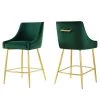 Discern 37.5 in. Green Upholstered Performance Velvet Counter Stools (Set of 2) by MODWAY -MODWAY store green modway bar stools eei 6038 grn 64 1000
