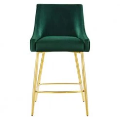 Discern 37.5 in. Green Upholstered Performance Velvet Counter Stools (Set of 2) by MODWAY -MODWAY store green modway bar stools eei 6038 grn c3 1000