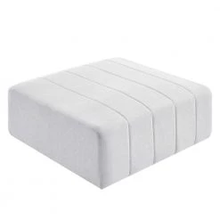 Bartlett Ivory Upholstered Fabric Bench Ottoman by MODWAY
