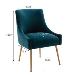 Lake Green Velvet Upholstered Side Chair Box by Boyel Living -MODWAY store lake green boyel living accent chairs wf hfsn 120lgr 1f 1000
