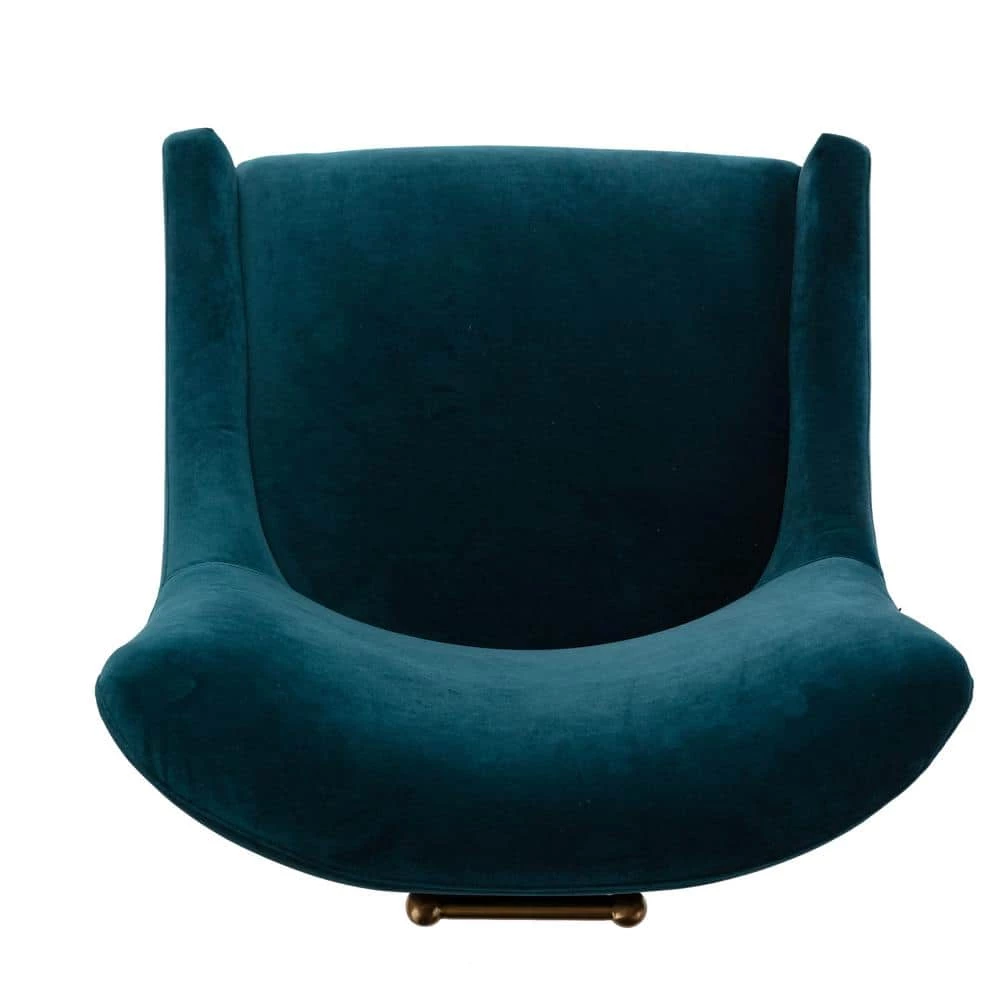 Lake Green Velvet Upholstered Dining Chair with Electroplated Legs (Set of 2) by Boyel Living 6 Lake Green Velvet Upholstered Dining Chair with Electroplated Legs (Set of 2) by Boyel Living - Image 4