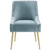 Discern Light Blue Pleated Back Upholstered Performance Velvet Dining Chair by MODWAY -MODWAY store light blue modway dining chairs eei 3509 lbu 64 1000