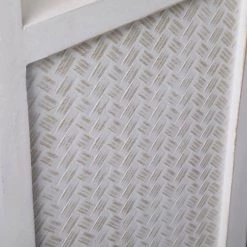 Light Brown and White Accent Cabinet with Window-Panel Doors and 3 Drawers by Boyel Living -MODWAY store light brown and white boyel living accent cabinets wf j a62 4f 1000