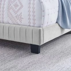 Celine Light Gray Channel Tufted Performance Velvet King Bed by MODWAY -MODWAY store light gray modway panel beds mod 6329 lgr fa 1000