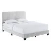 Celine Light Gray Channel Tufted Performance Velvet Twin Bed by MODWAY 2 Celine Light Gray Channel Tufted Performance Velvet Twin Bed by MODWAY -MODWAY store light gray modway panel beds mod 6332 lgr 64 1000