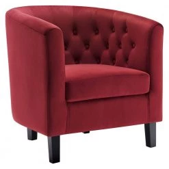 Prospect in Maroon Performance Velvet Armchair by MODWAY -MODWAY store maroon modway accent chairs eei 2613 mar c3 1000