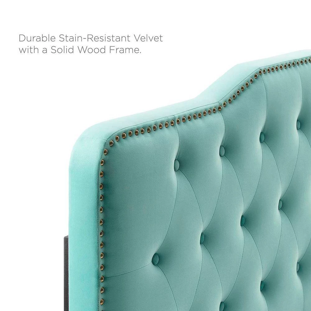 Sophia Mint Tufted Performance Velvet Twin Headboard by MODWAY 7 Sophia Mint Tufted Performance Velvet Twin Headboard by MODWAY - Image 5
