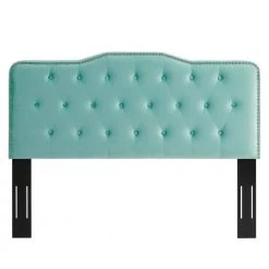 Sophia Mint Tufted Performance Velvet Twin Headboard by MODWAY