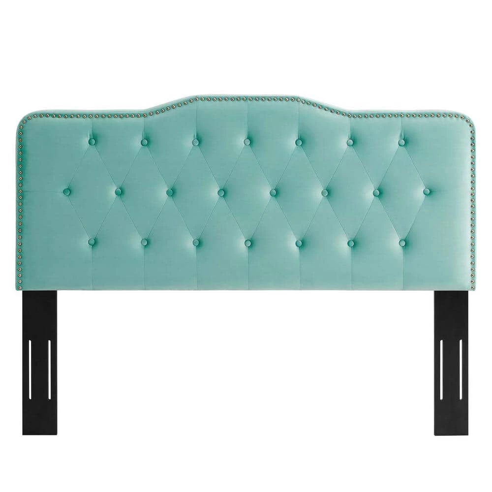Sophia Mint Tufted Performance Velvet Twin Headboard by MODWAY 3 Sophia Mint Tufted Performance Velvet Twin Headboard by MODWAY