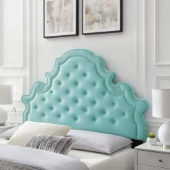 Diana Tufted Performance Velvet King/California King Headboard in Mint by MODWAY -MODWAY store mint modway headboards mod 6418 min 31 1000