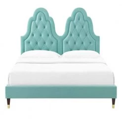 Alexandria Tufted Performance Mint Velvet Full Platform Bed by MODWAY 15 Alexandria Tufted Performance Mint Velvet Full Platform Bed by MODWAY -MODWAY store mint modway platform beds mod 6935 min 4f 1000