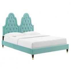 Alexandria Tufted Performance Mint Velvet Full Platform Bed by MODWAY 14 Alexandria Tufted Performance Mint Velvet Full Platform Bed by MODWAY -MODWAY store mint modway platform beds mod 6935 min c3 1000