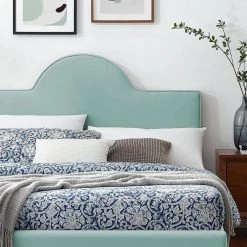 Aurora Performance in Mint Velvet Full Bed by MODWAY -MODWAY store mint modway platform beds mod 7031 min 31 1000