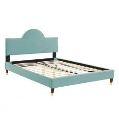 Aurora Performance in Mint Velvet Full Bed by MODWAY -MODWAY store mint modway platform beds mod 7031 min c3 1000