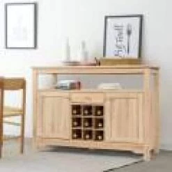 Natural Buffet Server Sideboard Wine Cabinet Console by Boyel Living 17 Natural Buffet Server Sideboard Wine Cabinet Console by Boyel Living -MODWAY store natural boyel living bar cabinets hysn 63250na 31 1000