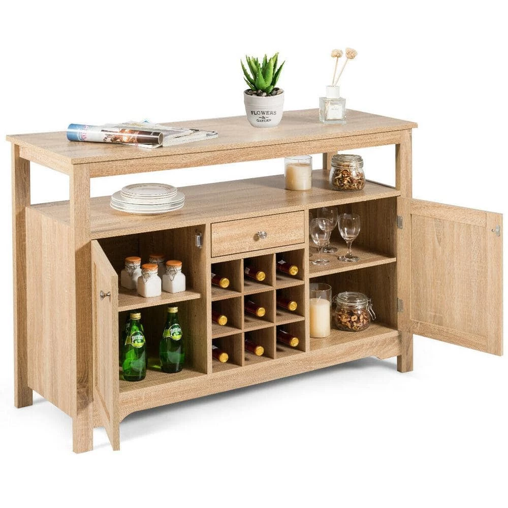 Natural Buffet Server Sideboard Wine Cabinet Console by Boyel Living 5 Natural Buffet Server Sideboard Wine Cabinet Console by Boyel Living - Image 3