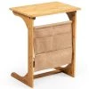 20 in. Natural Bamboo Side End Table with Storage Bag by Boyel Living -MODWAY store natural boyel living c tables hysn 65717na 64 1000