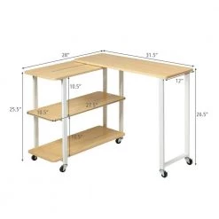 31.5 in. Natural Wood 360° Rotating Sofa Side Table with Storage Shelves and Wheels by Boyel Living 14 31.5 in. Natural Wood 360° Rotating Sofa Side Table with Storage Shelves and Wheels by Boyel Living -MODWAY store natural wood boyel living end side tables hysn 63073na 44 1000