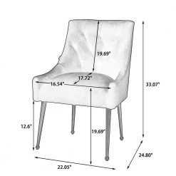 Navy Blue Tufted Velvet Upholstered Golden Legs Dinning Chair (Set of 2) by Boyel Living 11 Navy Blue Tufted Velvet Upholstered Golden Legs Dinning Chair (Set of 2) by Boyel Living -MODWAY store navy blue boyel living dining chairs hfsn 196ny c3 1000