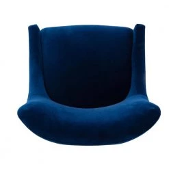 Navy Blue Velvet Upholstered Dining Chair with Electroplated Legs (Set of 2) by Boyel Living -MODWAY store navy blue boyel living dining chairs wf hfsn 128ny fa 1000