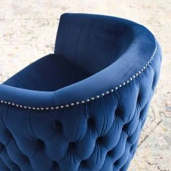 Rogue Navy Swivel Performance Velvet ArmChair by MODWAY -MODWAY store navy modway accent chairs eei 3434 nav 44 1000