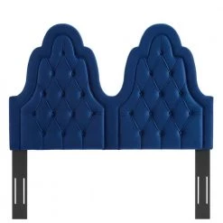 Augustine Tufted Performance Velvet King/California King Headboard in Navy by MODWAY