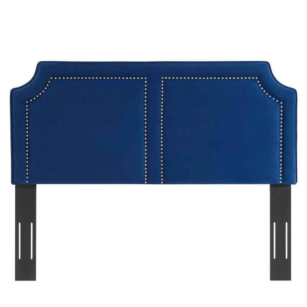 Cynthia Performance 39in Velvet Twin Headboard in Navy by MODWAY 6 Cynthia Performance 39in Velvet Twin Headboard in Navy by MODWAY - Image 4