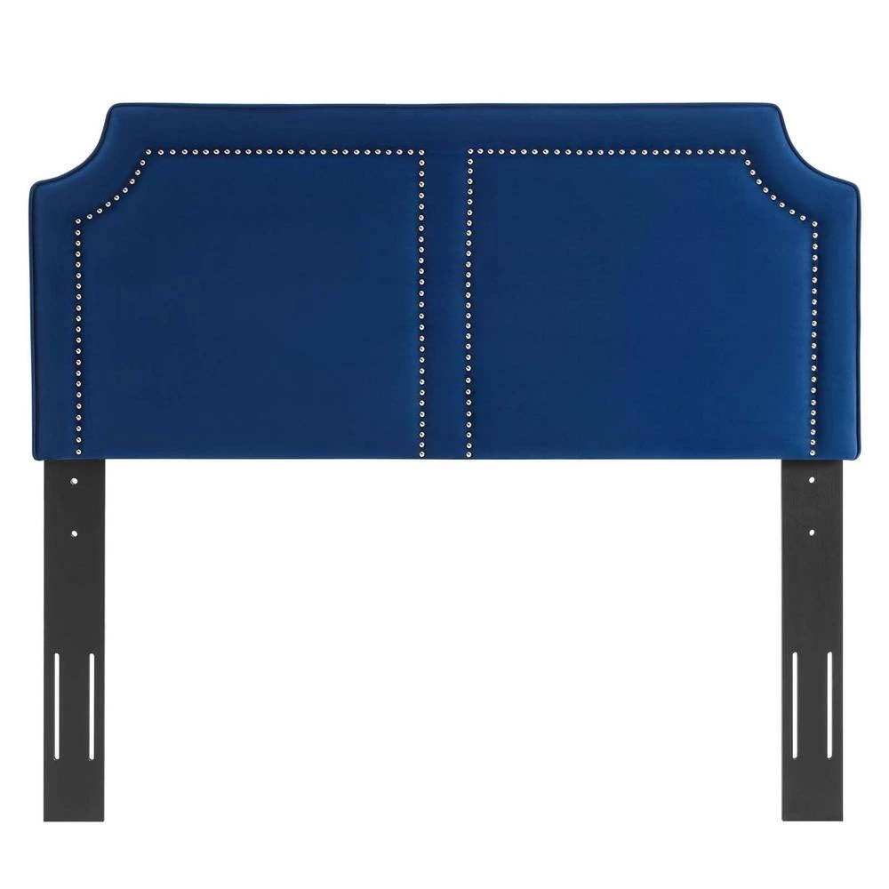 Cynthia Performance 39in Velvet Twin Headboard in Navy by MODWAY 5 Cynthia Performance 39in Velvet Twin Headboard in Navy by MODWAY - Image 3
