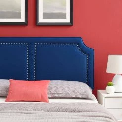 Cynthia Performance 61.5in Velvet Full/Queen Headboard in Navy by MODWAY -MODWAY store navy modway headboards mod 6566 nav 76 1000