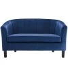 Prospect 50 in. Navy Channel Tufted Velvet 2-Seater Loveseat with Slope Arms by MODWAY 2 Prospect 50 in. Navy Channel Tufted Velvet 2-Seater Loveseat with Slope Arms by MODWAY -MODWAY store navy modway loveseats eei 3137 nav 64 1000