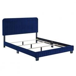 Celine Navy Channel Tufted Performance Velvet King Bed by MODWAY -MODWAY store navy modway panel beds mod 6329 nav 4f 1000