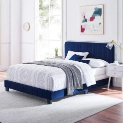 Celine Navy Channel Tufted Performance Velvet Full Bed by MODWAY 12 Celine Navy Channel Tufted Performance Velvet Full Bed by MODWAY -MODWAY store navy modway panel beds mod 6331 nav c3 1000