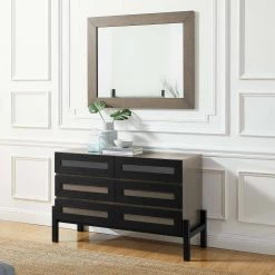17.5x47x69in Merritt Dresser and Mirror in Oak by MODWAY -MODWAY store oak modway dressers mod 6951 oak 31 1000